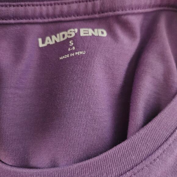 Lands End Purple Cotton Casual Top Size Small - Picture 3 of 4